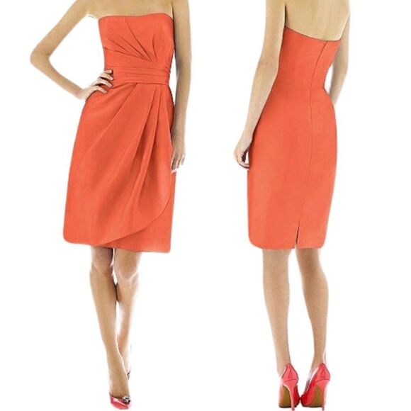 NWTs Alfred Sung Strapless Cocktail Dress Size 8 - Picture 3 of 11